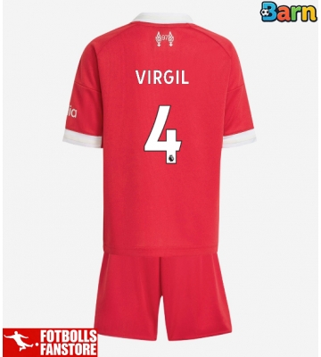 Liverpool Virgil van Dijk #4 Hemmatröja Barn 2025-26 Kortärmad (+ Korta byxor)